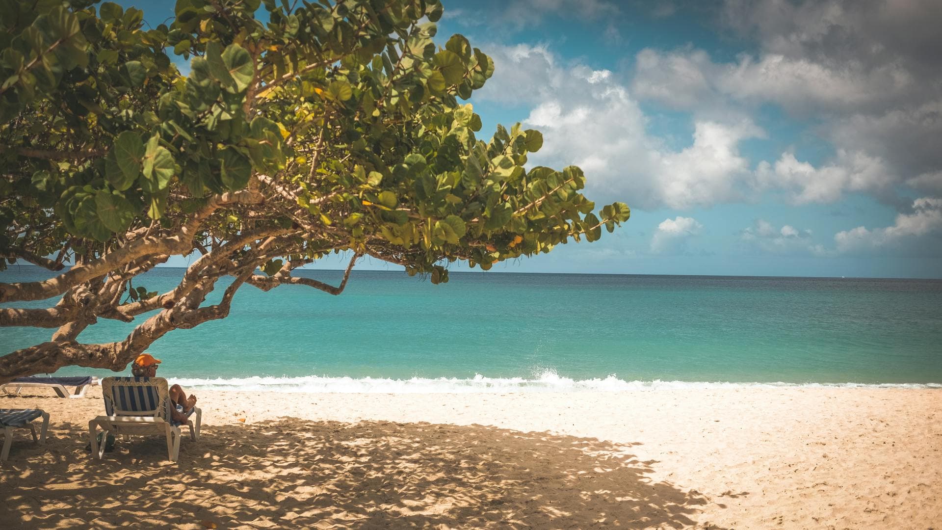 Grand Anse Beach in Grenada with white sand and turquoise Caribbean waters